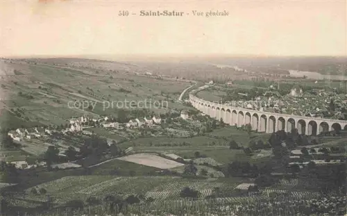 AK / Ansichtskarte Saint-Satur BOURGES 18 Cher Vue générale Viaduc