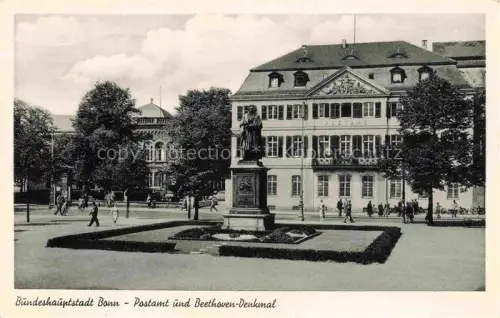 AK / Ansichtskarte BONN Rhein Postamt und Beethoven-Denkmal