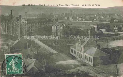 AK / Ansichtskarte SEDAN 08 Ardennes Vue générale de la Place Saint-Vincent La Sorille et Torcy