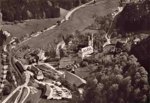 AK / Ansichtskarte Frauenalb Marxzell Karlsruhe BW Blick auf die Klosterruine Fliegeraufnahme