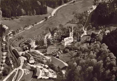 AK / Ansichtskarte Frauenalb Marxzell Karlsruhe BW Blick auf die Klosterruine Fliegeraufnahme