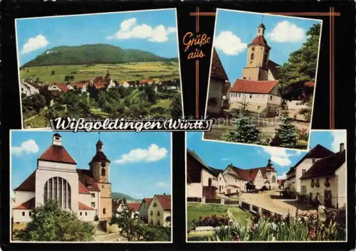 AK / Ansichtskarte Wissgoldingen Waldstetten Ostalbkreis BW Panorama Kirche Schloss Ortspartie