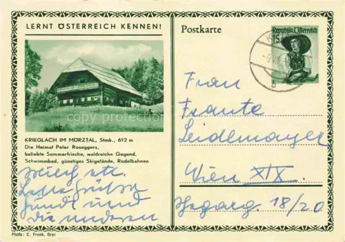 AK / Ansichtskarte Krieglach Muerzzuschlag Steiermark AT Berggasthof