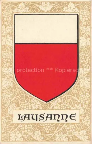 AK / Ansichtskarte LAUSANNE VD Wappen Litho