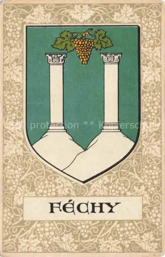 AK / Ansichtskarte Fechy Aubonne VD Wappen Litho