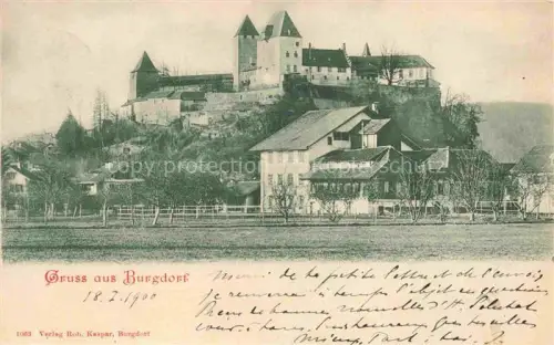 AK / Ansichtskarte BURGDORF BE Blick zum Schloss