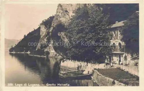 AK / Ansichtskarte LUGANO Lago di Lugano TI Grotto Helvetia am Luganersee