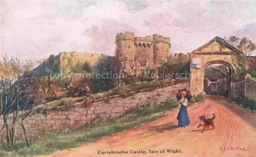 AK / Ansichtskarte Carisbrooke  Isle of Wight IOW UK Caste Painting Kuenstlerkarte