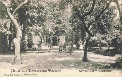 AK / Ansichtskarte Tossens Nordseebad Butjadingen Niedersachsen Hof von Oldenburg Garten