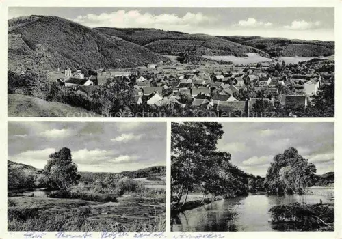 AK / Ansichtskarte Birresborn Vulkaneifel Rheinland-Pfalz Fliegeraufnahme Panorama Forellenteiche