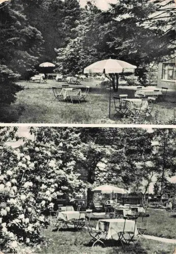 AK / Ansichtskarte Hahnenknoop Loxstedt Bremerhaven Niedersachsen Bathmanns Gasthaus Sommergarten