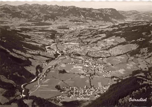 AK / Ansichtskarte HINDELANG Oberallgaeu Bayern Blick vom Iseler mit Bad Oberdorf im Ostrachtal 