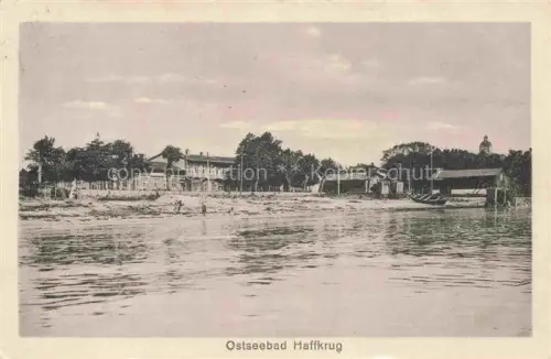 AK / Ansichtskarte HAFFKRUG SCHARBEUTZ Ostseebad Blick zum Strand Ansicht vom Meer aus