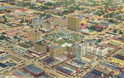 AK / Ansichtskarte Midland Texas USA Aerial view Illustration