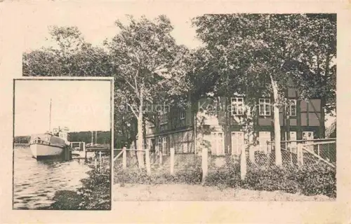 AK / Ansichtskarte Moenchhagen Bad Doberan Mecklenburg-Vorpommern Forsthaus Schnatermann Bootsanleger