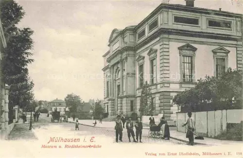 AK / Ansichtskarte Muelhausen Elsass Museum und Riedisheimerbruecke