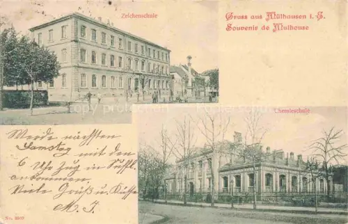 AK / Ansichtskarte Muelhausen Elsass Zeichenschule Chemieschule