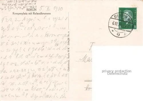 AK / Ansichtskarte BERLIN  CITY Kemperplatz mit Rolandsbrunnen