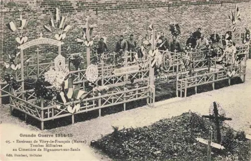 AK / Ansichtskarte Bignicourt-sur-Saulx Vitry-le-Francois 51 Marne Tombes Militaires Cimetière
