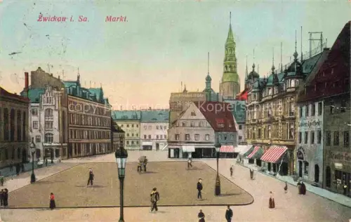 AK / Ansichtskarte ZWICKAU  Sachsen Markt
