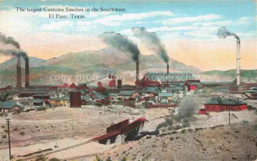 AK / Ansichtskarte EL PASO  Texas USA The largest Customs Smelter in the Southwest