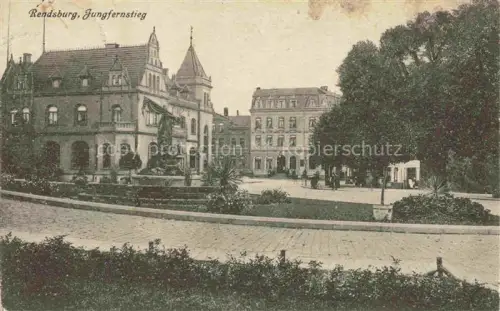 AK / Ansichtskarte Rendsburg Schleswig-Holstein Jungfernstieg Feldpost