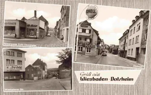 AK / Ansichtskarte Dotzheim WIESBADEN Hessen Roemergasse Ecke Obergasse Rheinstrasse Wiesbadener Strasse