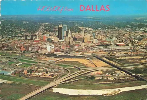 AK / Ansichtskarte DALLAS  Texas USA Aerial view of Big D