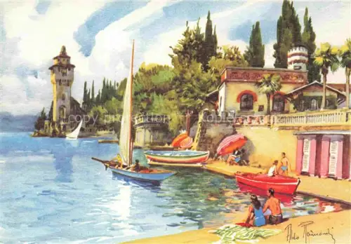 AK / Ansichtskarte Gardone Riviera di Garda Fasano Lombardia IT Torre San Marco e Casino