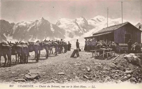 AK / Ansichtskarte CHAMONIX BONNEVILLE 74 Haute-Savoie Chalet du Brevent vue sur le Mont Blanc