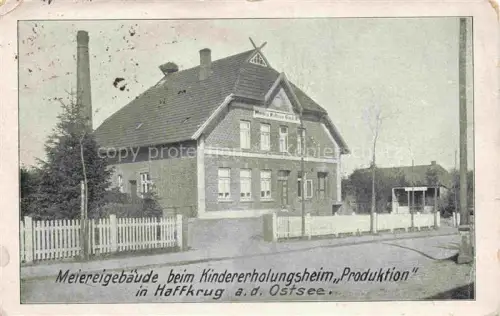 AK / Ansichtskarte HAFFKRUG SCHARBEUTZ Ostseebad Meiereigebaeude beim Kindererholungsheim Produktion