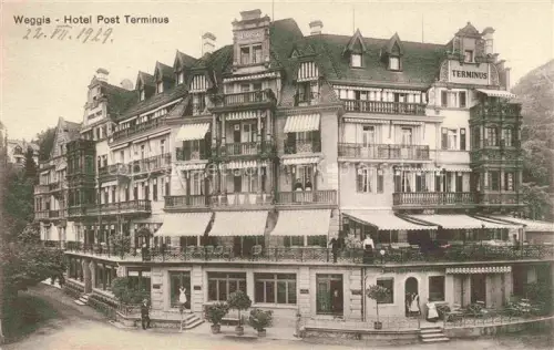 AK / Ansichtskarte Weggis Vierwaldstaettersee LU Hotel Post Terminus