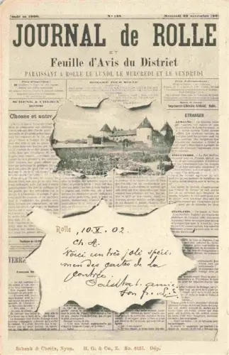 AK / Ansichtskarte ROLLE  Lac Leman VD Journal de Rolle