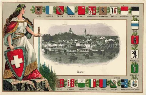 AK / Ansichtskarte Uster ZH Panorama