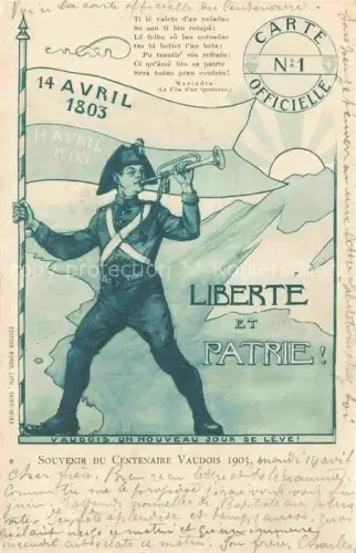 AK / Ansichtskarte LAUSANNE VD Souvenir du Centenaire Vaudois 1903