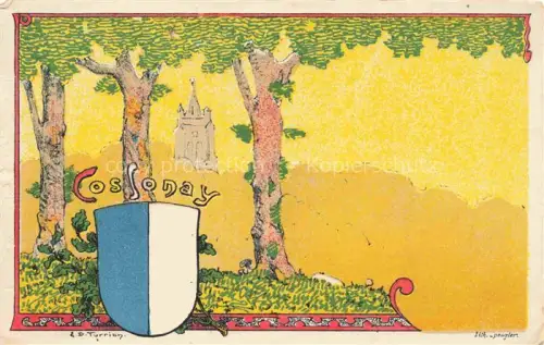 AK / Ansichtskarte Cosonay Cossonay-Ville VD Wappen