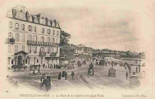 AK / Ansichtskarte TROUVILLE -SUR-MER 14 Calvados La Place de la Cahotte et le Quai Vallee