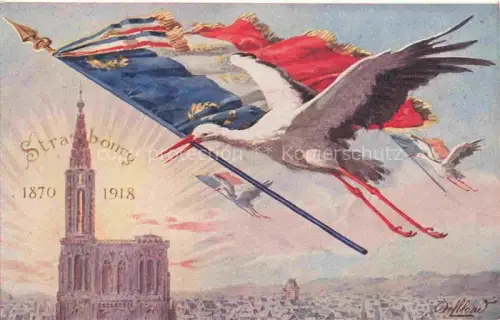 AK / Ansichtskarte Strasbourg  Strassburg 67 Bas-Rhin Le Drapeau Francais flotte de nouveau