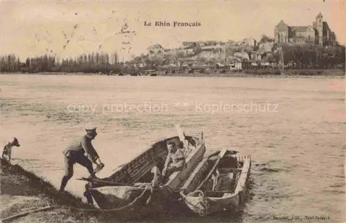 AK / Ansichtskarte Breisach Rhein BW Rheinpartie mit Muenster