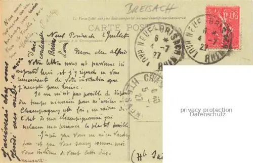 AK / Ansichtskarte Breisach Rhein BW Rheinpartie mit Muenster