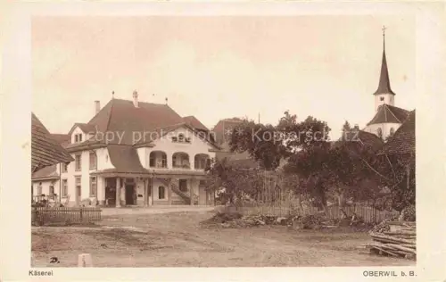 AK / Ansichtskarte Oberwil Bueren BE Kaeserei Blick zur Kirche