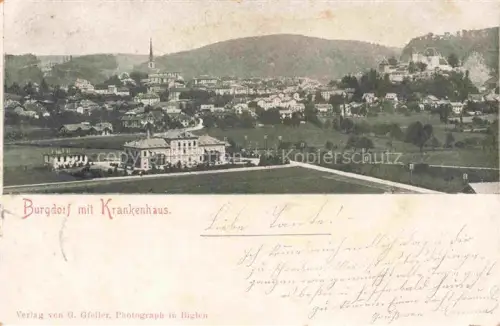 AK / Ansichtskarte BURGDORF BE Teilansicht mit Krankenhaus
