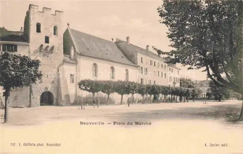 AK / Ansichtskarte Neuveville La Neuenstadt Bielersee Preles BE Place du Marché