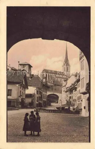 AK / Ansichtskarte BURGDORF BE Partie an der Metzgergasse Blick zur Kirche