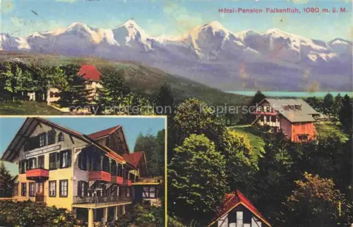 AK / Ansichtskarte Oberdiessbach Oberdiesbach Konolfingen BE Hotel Pension Falkenfluh Alpen