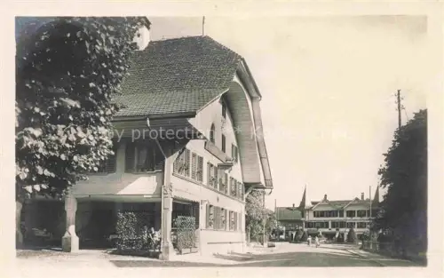 AK / Ansichtskarte Muensingen Gerzensee Konolfingen BE Hotel Ochsen und Konsumgebaeude