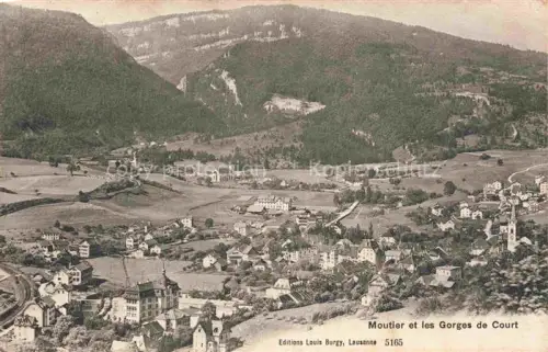 AK / Ansichtskarte Moutier BE Panorama vue sur les Gorges de Court