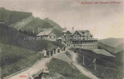 AK / Ansichtskarte Urnaesch Saentis AR Gasthaus Pension Kraezerli am Saentis Appenzeller Alpen
