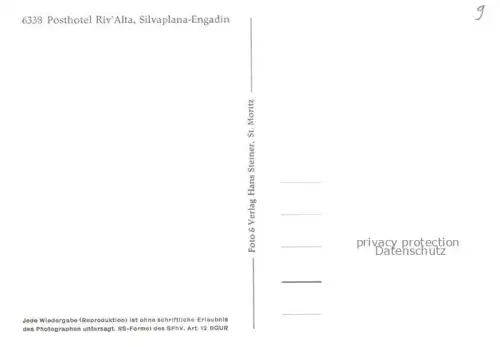 AK / Ansichtskarte Silvaplana GR Posthotel Riv'Alta