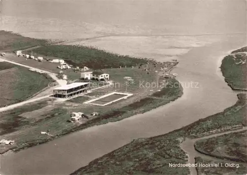 AK / Ansichtskarte Hooksiel Nordseebad Wangerland Friesland Niedersachsen Fliegeraufnahme